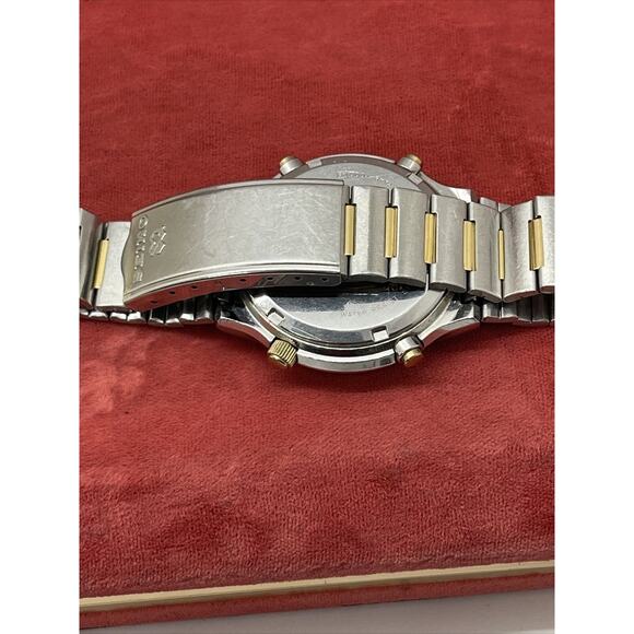 Vtg Seiko 7A48-7000 Watch Sports 100 Moonphase Original Bracelet Chronograph 103 - Picture 9 of 13